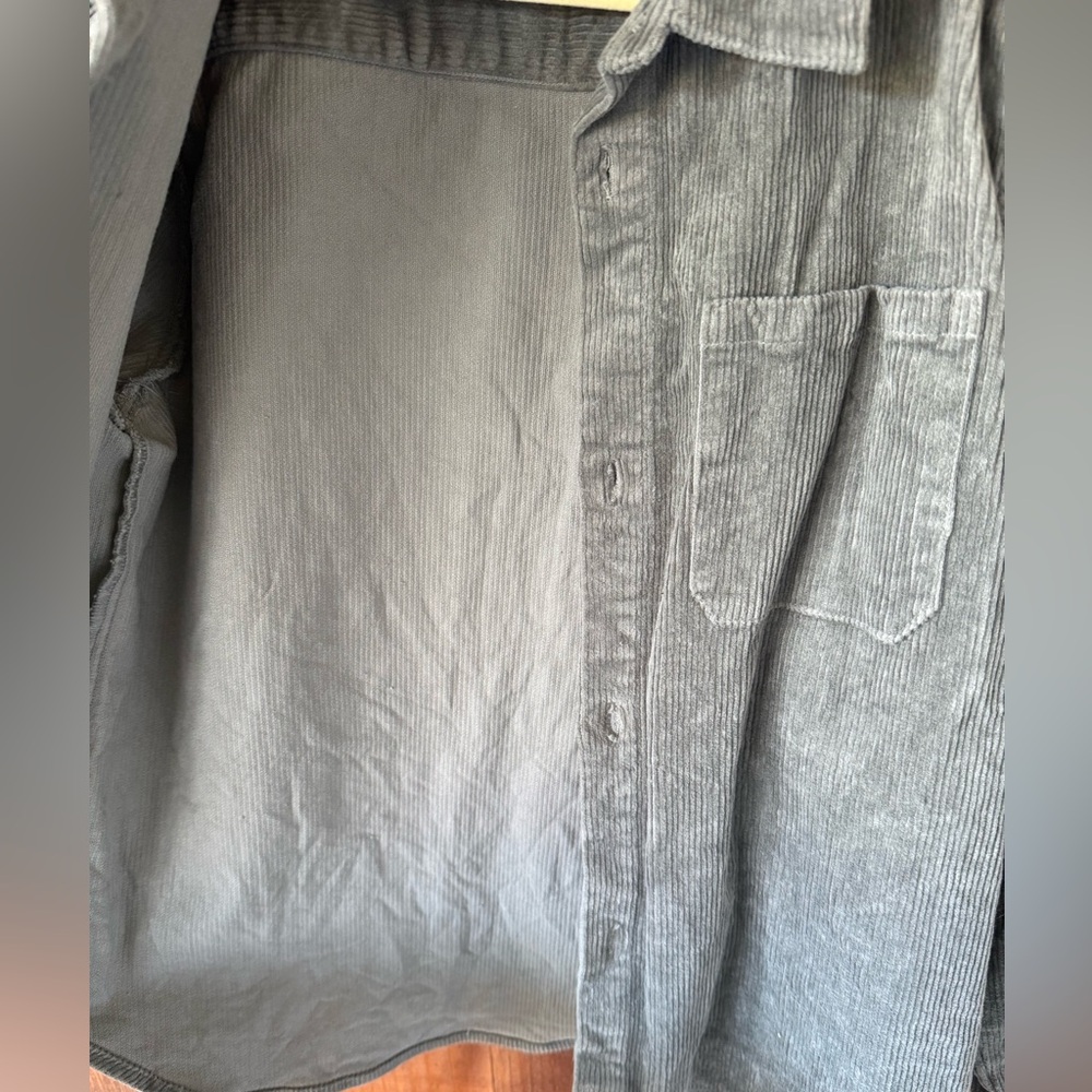 Rylee and cru grey blue corduroy shirt - Picture 4 of 5